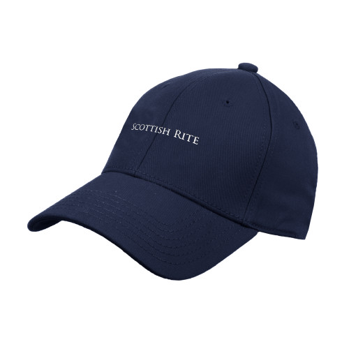  Navy Structured Adjustable Pro Style Hat - Scottish Rite Wordmark