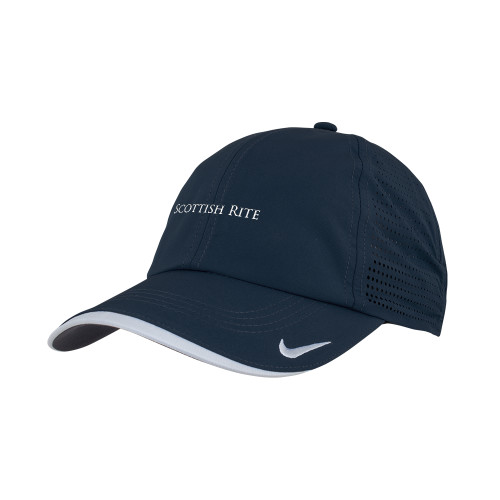  Nike Navy Dri Fit Perforated Hat - Scottish Rite Wordmark