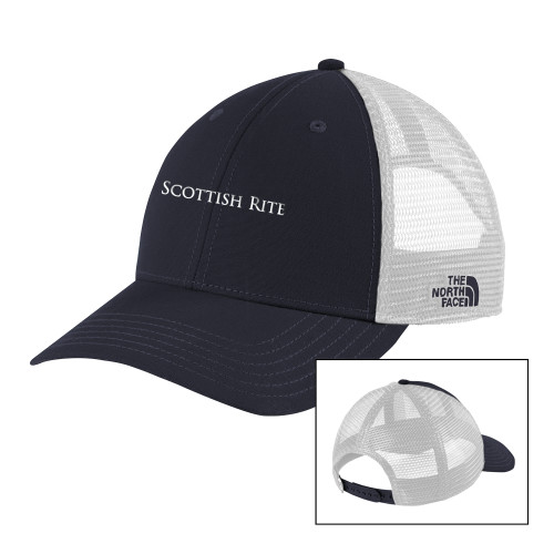  The North Face Navy/White Ultimate Trucker Hat - Scottish Rite Wordmark