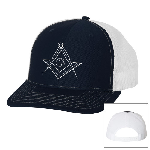  Richardson Navy/White Trucker Hat - G Compass Logo