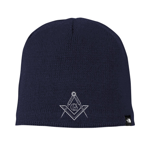  The North Face Navy Mountain Beanie - G Compass Logo
