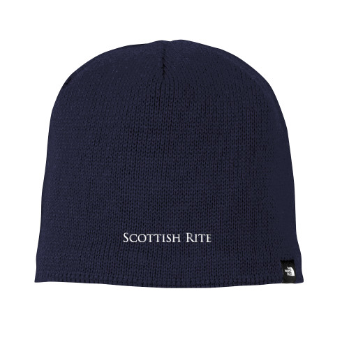  The North Face Navy Mountain Beanie - Scottish Rite Wordmark
