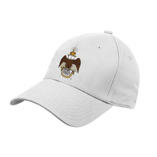  White Structured Adjustable Pro Style Hat - 33 Deus Meumque Jus