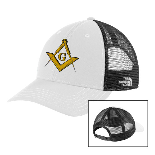  The North Face Vintage White/Grey Ultimate Trucker Hat - G Compass Logo