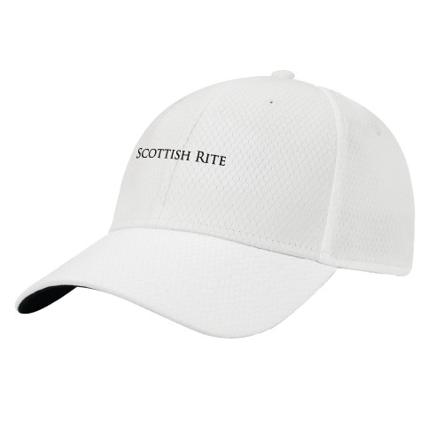  Callaway Performance White Front Crest Hat - Scottish Rite Wordmark