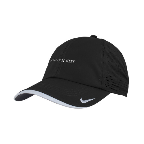 Nike Black Dri Fit Perforated Hat - Scottish Rite Wordmark