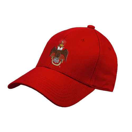  Red Structured Adjustable Pro Style Hat - 33 Deus Meumque Jus