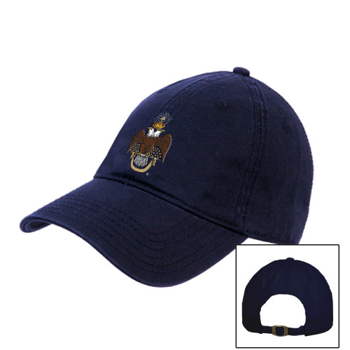  Navy Unstructured Adjustable Low Profile Hat - 33 Deus Meumque Jus