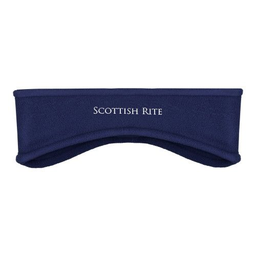  Navy Stretch Fleece Headband - Scottish Rite Wordmark