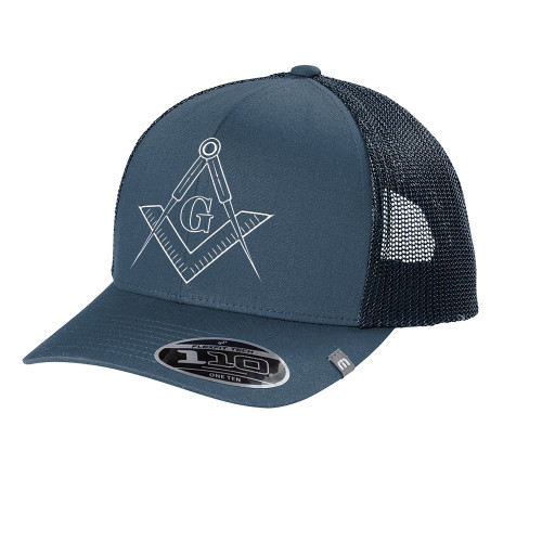  TravisMathew Navy Trucker Cap - G Compass Logo