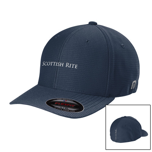  TravisMathew Navy Flexback Cap - Scottish Rite Wordmark