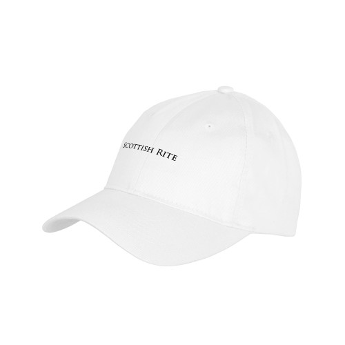  Youth White Pro Style Hat - Scottish Rite Wordmark