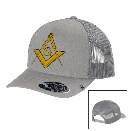  TravisMathew Light Grey Trucker Cap - G Compass Logo