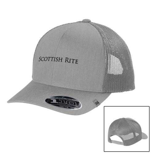  TravisMathew Light Grey Trucker Cap - Scottish Rite Wordmark