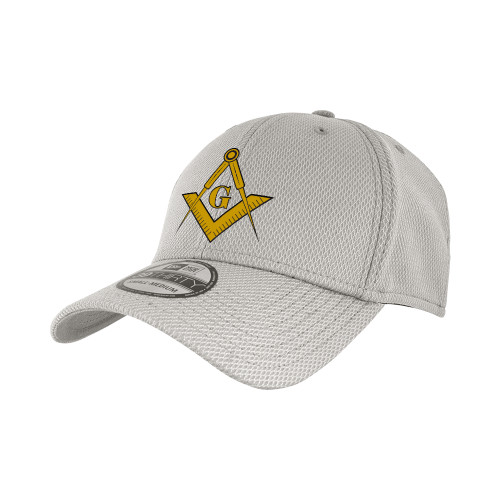  New Era Light Grey Diamond Era 39Thirty Stretch Fit Hat - G Compass Logo