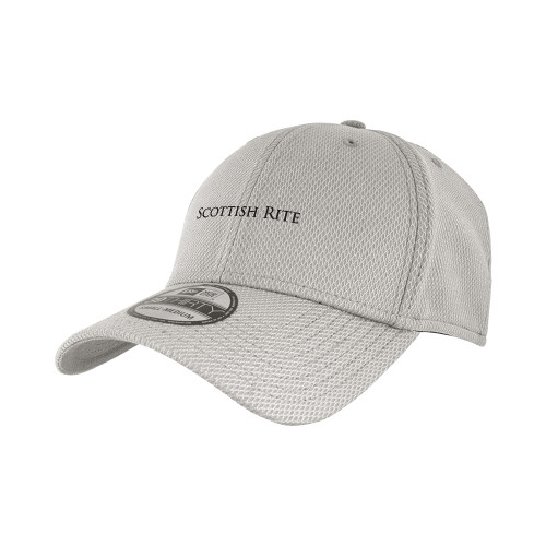  New Era Light Grey Diamond Era 39Thirty Stretch Fit Hat - Scottish Rite Wordmark