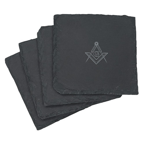  Slate Coaster Set - G Compass Logo Engraved