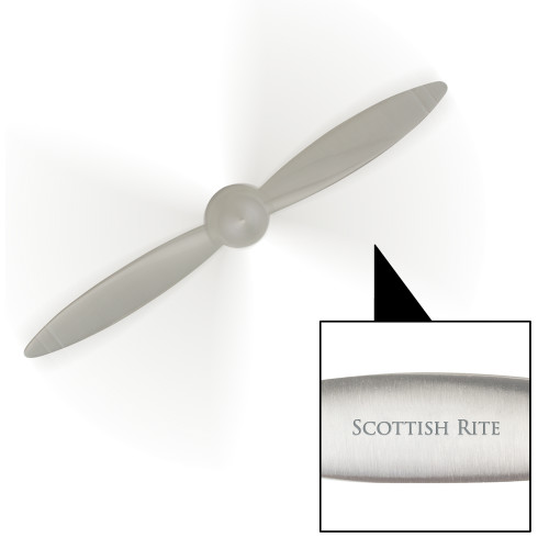  Spinning Propeller Letter Opener & Paperweight - Scottish Rite Wordmark Engraved