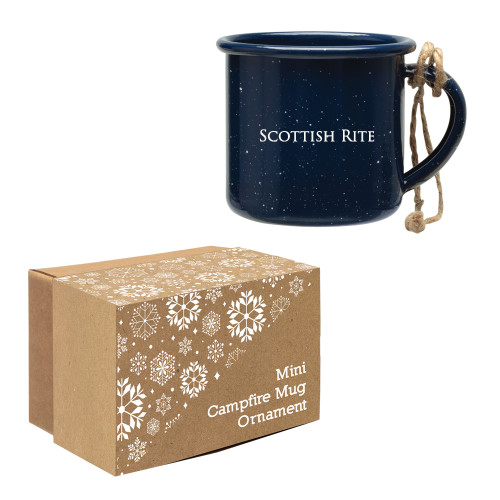  Navy Mini Campfire Mug Ornament - Scottish Rite Wordmark Engraved