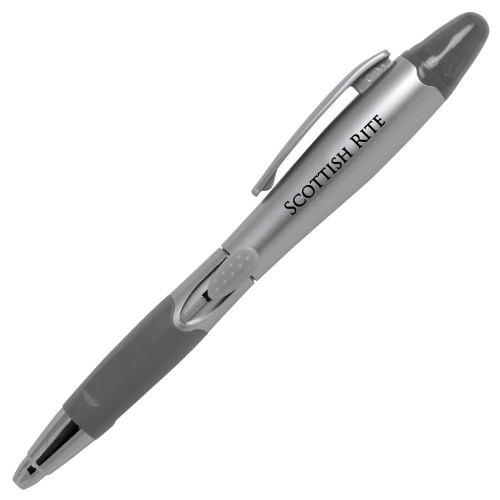  Silver/Silver Blossom Pen/Highlighter - Scottish Rite Wordmark