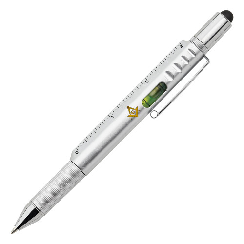  6 in 1 Silver Ballpoint Pen - G Compass Logo