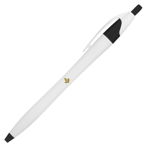  Dart White/Black Pen w/Blue Ink - G Compass Logo