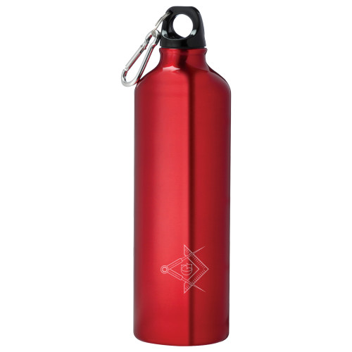  Venture Aluminum Red Bike Bottle 26oz - G Compass Logo Engraved