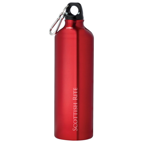  Venture Aluminum Red Bike Bottle 26oz - Scottish Rite Wordmark Engraved