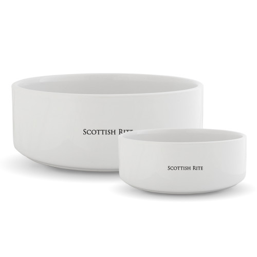  Ceramic Dog Bowl - Scottish Rite Wordmark