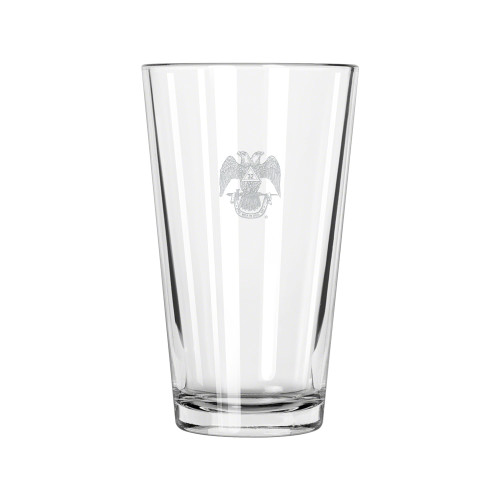  Libbey Glass 16oz - 32 Spes Mea in Deo Engraved