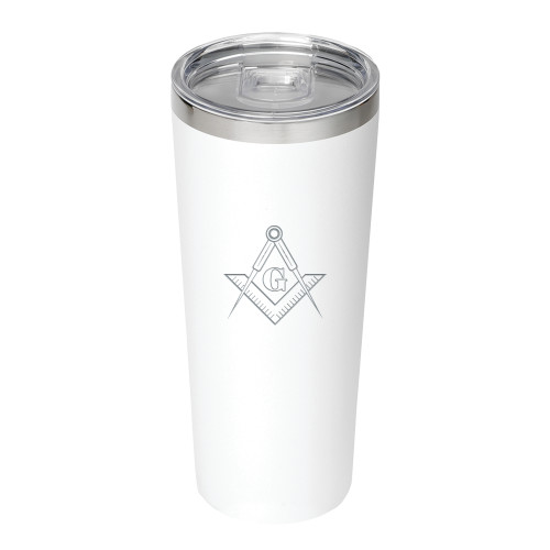  Thor Vacuum Insulated White Tumbler 22oz - G Compass Logo Engraved