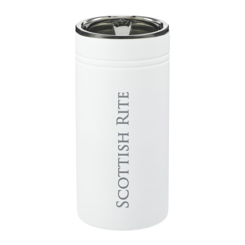  Sherpa Vacuum White Tumbler & Insulator 12oz - Scottish Rite Wordmark Engraved