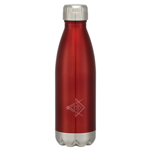  Swig Stainless Steel Red Bottle 16oz - G Compass Logo Engraved