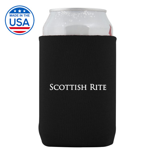  Neoprene Black Can Holder - Scottish Rite Wordmark