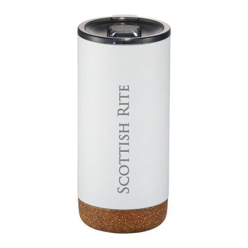  Valhalla Vacuum Insulated White Tumbler 16oz - Scottish Rite Wordmark Engraved