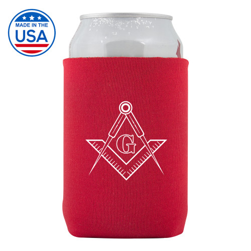  Neoprene Red Can Holder - G Compass Logo