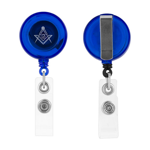  Blue Retractable Badge Holder - G Compass Logo