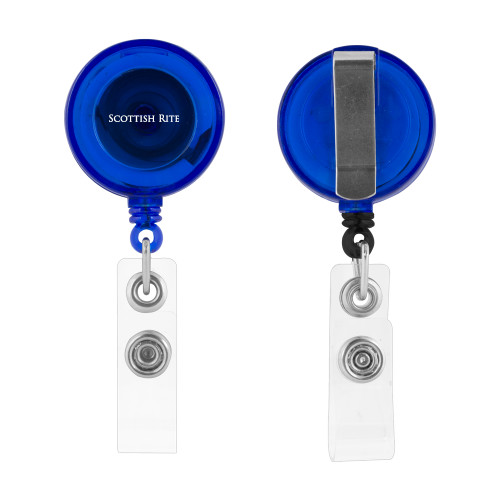  Blue Retractable Badge Holder - Scottish Rite Wordmark