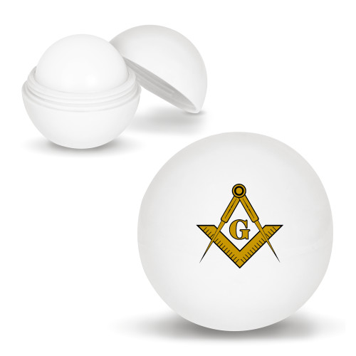  White Lip Moisturizer Ball - G Compass Logo