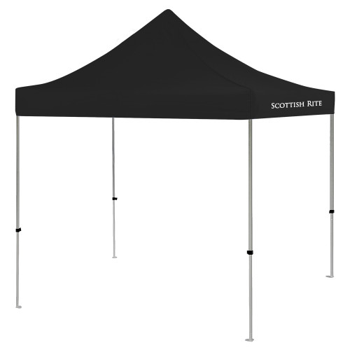  9 ft x 9 ft Black Tent - Scottish Rite Wordmark