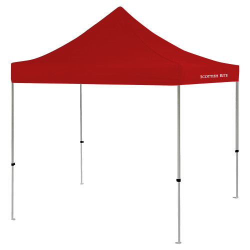  9 ft x 9 ft Red Tent - Scottish Rite Wordmark