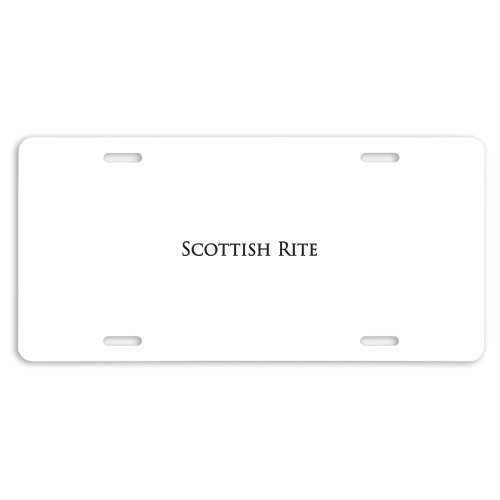  License Plate - Scottish Rite Wordmark