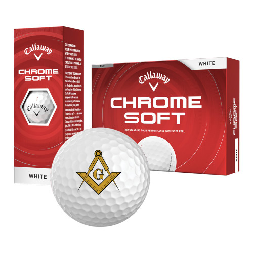  Callaway Chrome Soft Golf Balls 12/pkg - G Compass Logo