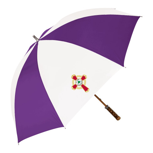  64 Inch Purple/White Umbrella - Court of Honour