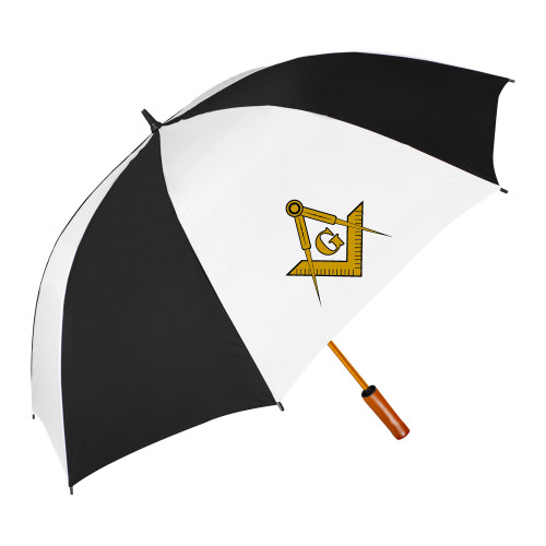 64 Inch Black/White Umbrella - G Compass Logo