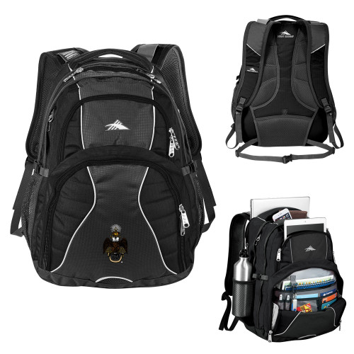  High Sierra Black Swerve Computer Backpack - 33 Deus Meumque Jus
