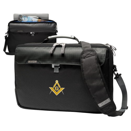  OGIO Black Pursuit Messenger Bag - G Compass Logo