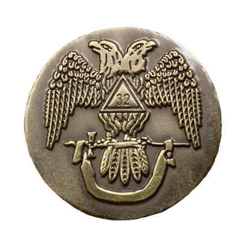  32 Eagle Lapel Pin Antique Brass