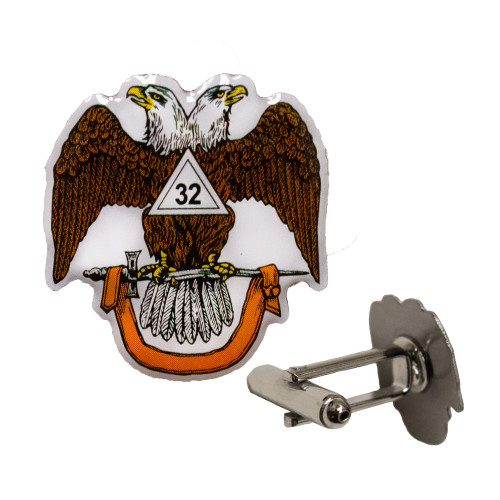  32 Eagle Cufflinks Full Color Set of 2