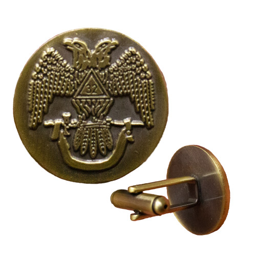  32 Eagle Cufflinks  Antique Brass Set of 2